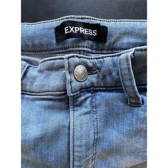 Express Flare Mid Rise Women’s Jeans Size 12 Long Denim Perfect Lift Stretch 12L - Picture 7 of 8